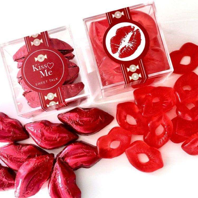 Chocolate Lips and Gummy Lips Candy Cube Bundle