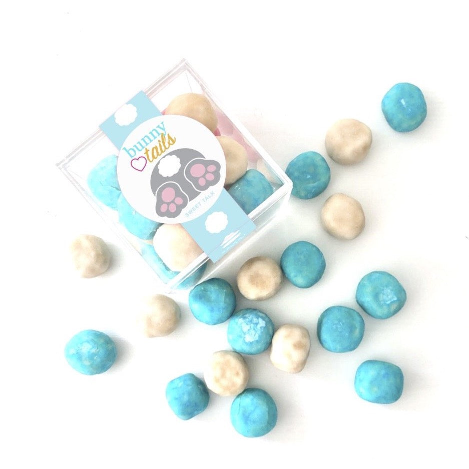 Bunny Tails Candy Cube with Toffee and Blue Raspberry Bon Bons