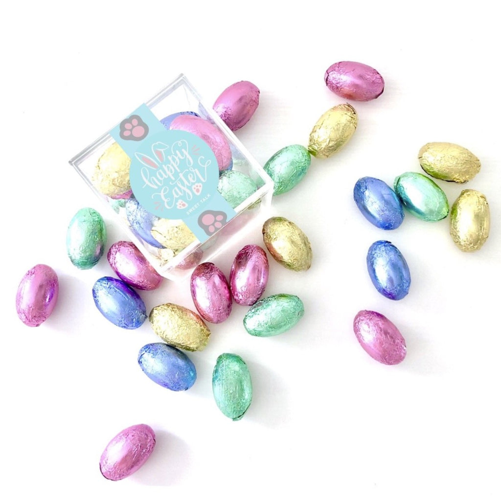 Happy Easter Milk Chocolate Eggs Candy Cube