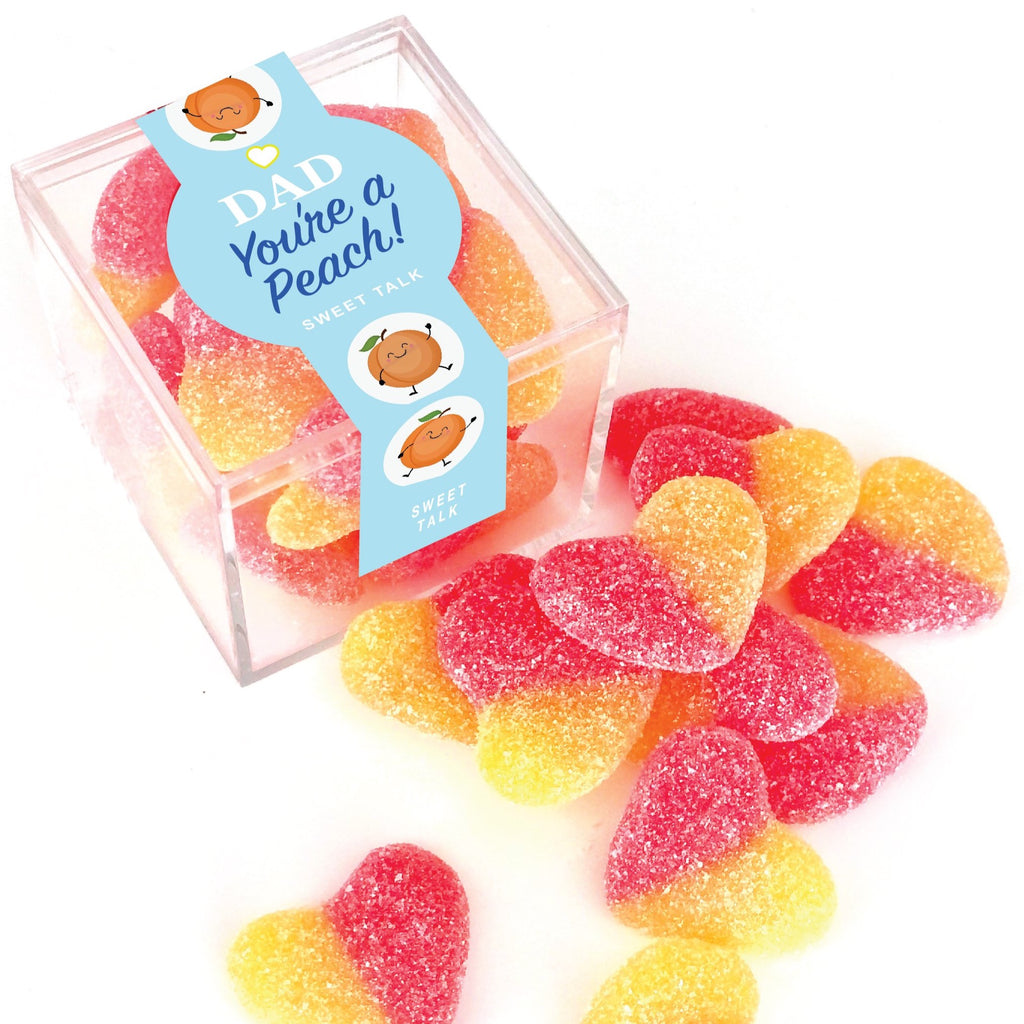 Sweet Talk Sour Peach Gummies, Peachy Bellini Candy Box