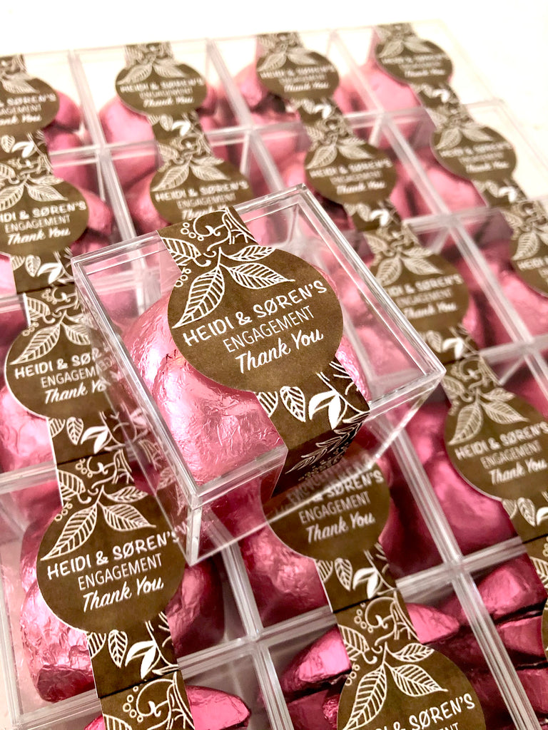 Crystal Cube Wedding Favour - Chocolate Lips