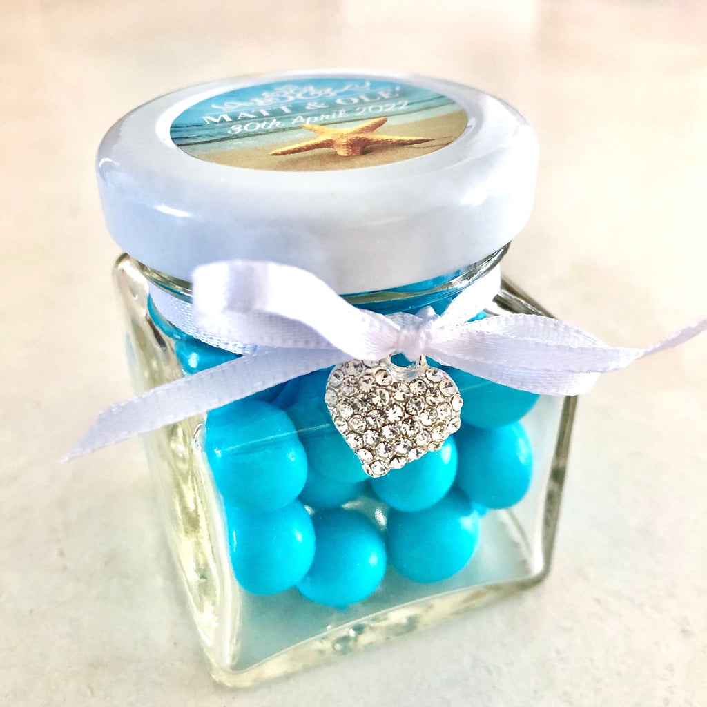 Wedding favour with Jewel Rhinestone Heart Charm