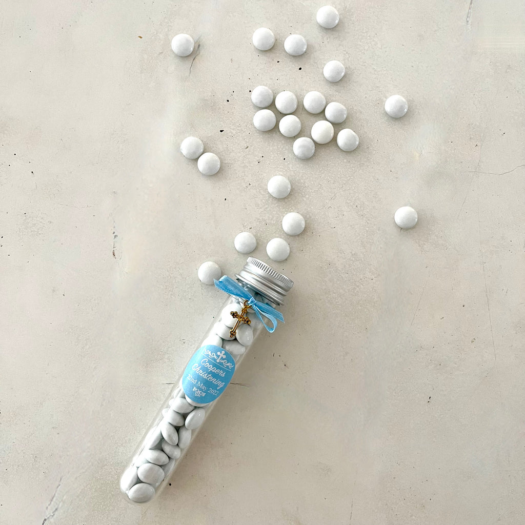 Chocolate Confetti - Candy Test Tube - Christening, Confirmation, Baptism Favour