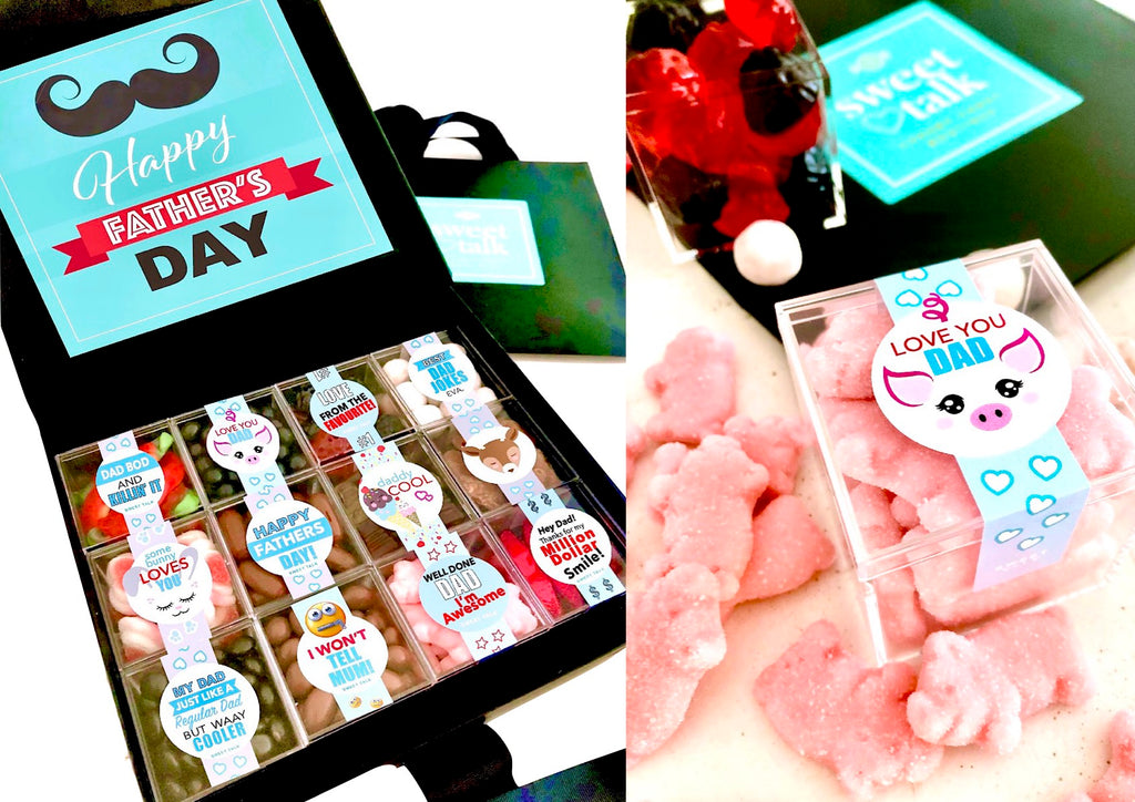 Fathers Day Candy & Chocolate Gift Box - 12 Candy Cube Box